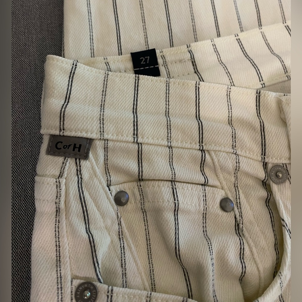 Citizens of Humanity Pinstripe White Skinny Jean